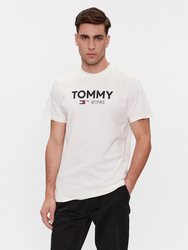 Tommy Jeans pánské bílé tričko - L (YBH)