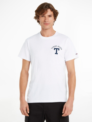 Tommy Jeans pánské bílé tričko - L (YBR)
