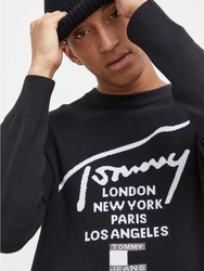 Tommy Jeans pánský černý svetr - XL (BDS)