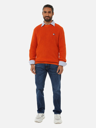 Tommy Jeans pánský červený svetr - S (SFQ)