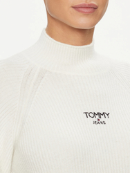 Tommy Jeans dámský bílý svetr - XS (YBH)