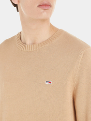 Tommy Jeans pánský béžový svetr - L (AB0)