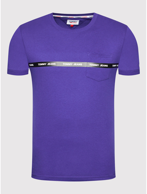 Tommy Jeans pánské fialové tričko Branded - S (VQ6)
