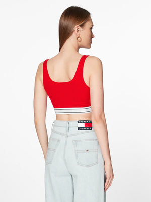 Tommy Jeans dámský červený top - M (XNL)