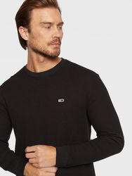 Tommy Jeans pánské černé tričko s dlouhým rukávem - XL (BDS)