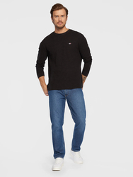 Tommy Jeans pánské černé tričko s dlouhým rukávem - L (BDS)