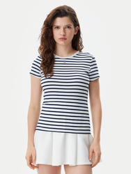 Tommy Jeans dámské pruhované tričko - L (0FC)