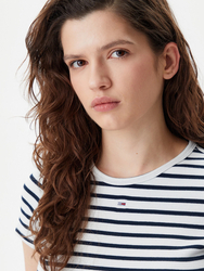 Tommy Jeans dámské pruhované tričko - L (0FC)