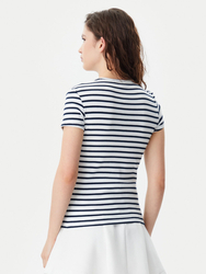 Tommy Jeans dámské pruhované tričko - L (0FC)