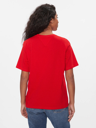 Tommy Jeans dámské červené tričko - M (XNL)