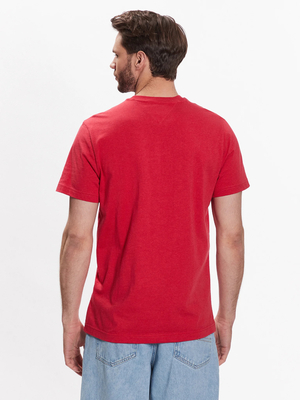 Tommy Jeans pánské červené tričko - S (XNL)