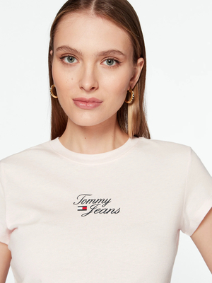 Tommy Jeans dámské světle růžové tričko - XS (TJ9)