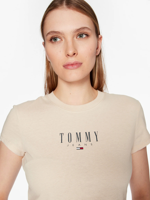 Tommy Jeans dámské béžové triko - L (ACI)