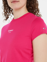 Tommy Jeans dámské růžové tričko - L (TSA)
