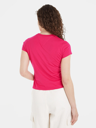 Tommy Jeans dámské růžové tričko - M (TSA)
