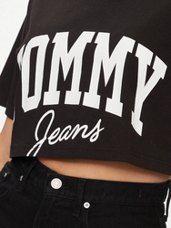 Tommy Jeans dámské černé tričko. - XS (BDS)