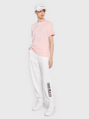 Tommy Jeans dámské růžové triko SIGNATURE - XS (TG0)