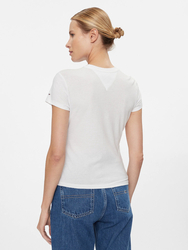 Tommy Jeans dámské bílé tričko - L (YBR)