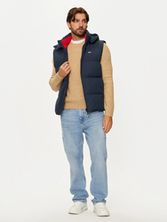 Tommy Jeans pánská tmavě modrá vesta - L (C1G)