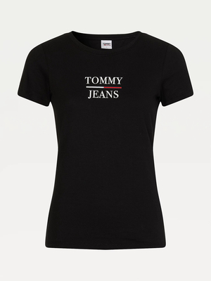 Tommy Jeans dámské černé tričko Essential - XS (BDS)