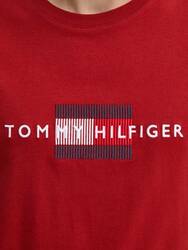 Tommy Hilfiger pánské tmavě červené tričko - L (XNN)