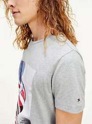 Tommy Hilfiger pánské šedé tričko Flag - S (P92)