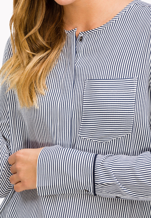 Tommy Hilfiger dámská bílo modrá pruhovaná košile - 4 (0A5)