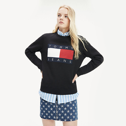 Tommy Hilfiger dámská černá mikina Flag - M (BBU)