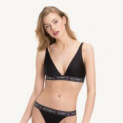 Tommy Hilfiger dámská černá podprsenka Triangle Bralette - S (990)