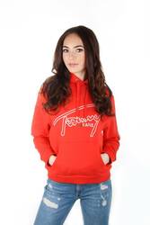 Tommy Hilfiger dámská červená mikina Hoodie