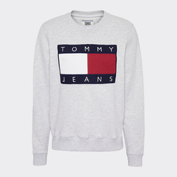 Tommy Hilfiger dámská šedá mikina Flag - S (PPP)