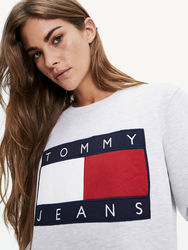 Tommy Hilfiger dámská šedá mikina Flag - S (PPP)