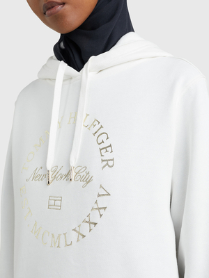 Tommy Hilfiger dámská bílá mikina - S (YBL)