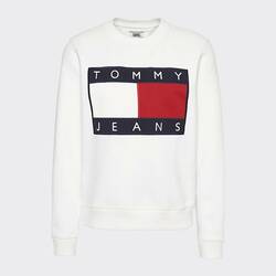 Tommy Hilfiger dámská bílá mikina Flag - XS (YA2)