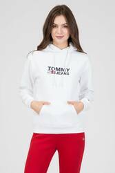 Tommy Hilfiger dámská bílá mikina s kapucí Logo