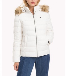 Tommy Hilfiger dámská bílá péřová bunda Essential