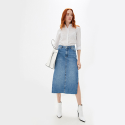 Tommy Hilfiger dámská bílá puntíkovaná košile - L (0K7)