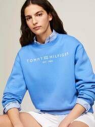 Tommy Hilfiger dámská modrá mikina  - L (C30)