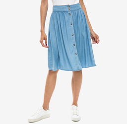 Tommy Hilfiger dámská modrá propínací sukně Indigo