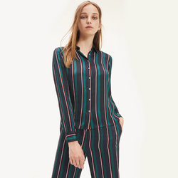 Tommy Hilfiger dámská modrozelená pruhovaná halenka Ava