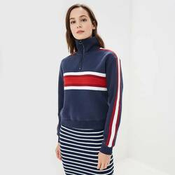 Tommy Hilfiger dámská tmavě modrá mikina s pruhy