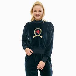 Tommy Hilfiger dámská tmavě modrá mikina Velvet