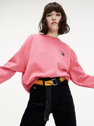 Tommy Hilfiger dámská tmavě růžová mikina Crew - M (XAV)