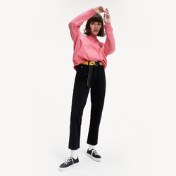 Tommy Hilfiger dámská tmavě růžová mikina Crew - M (XAV)