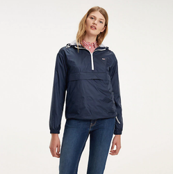 Tommy Hilfiger dámská tmavě modrá bunda s kapucí