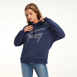 Tommy Hilfiger dámská tmavě modrá mikina s kapucí