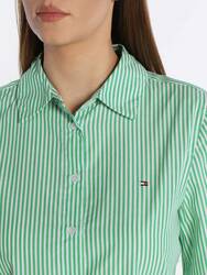 Tommy Hilfiger dámská zelená košile Essential - 34 (0CI)
