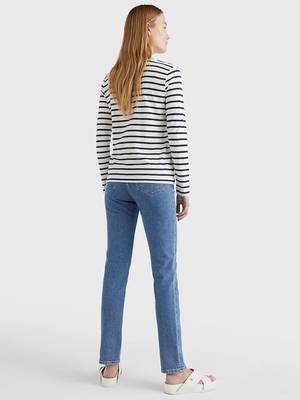 Tommy Hilfiger dámské pruhované tričko - L (0AC)