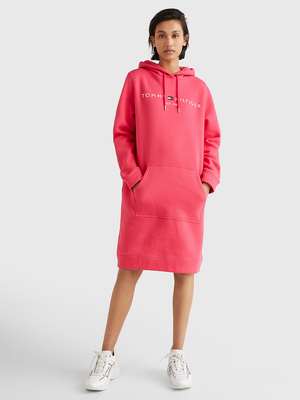 Tommy Hilfiger dámské růžové mikinové šaty - L (TZR)