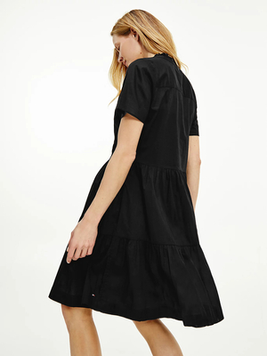 Tommy Hilfiger dámské černé šaty Voile - 34 (BDS)